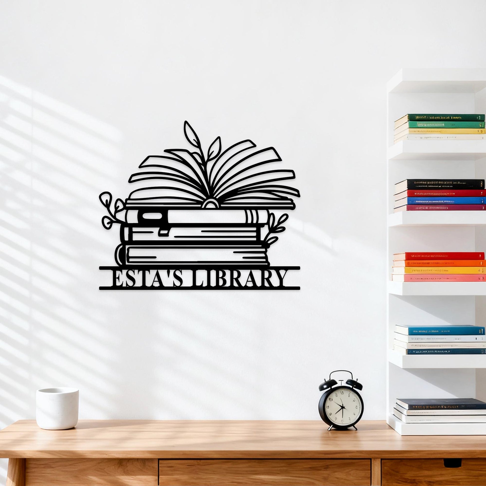 Custom Books Metal Sign,Personalized Reading Room Sign,Books Metal Wall Art,Bookshelf Sign,Reading Corner Decor,Library Sign,Book Club Gifts