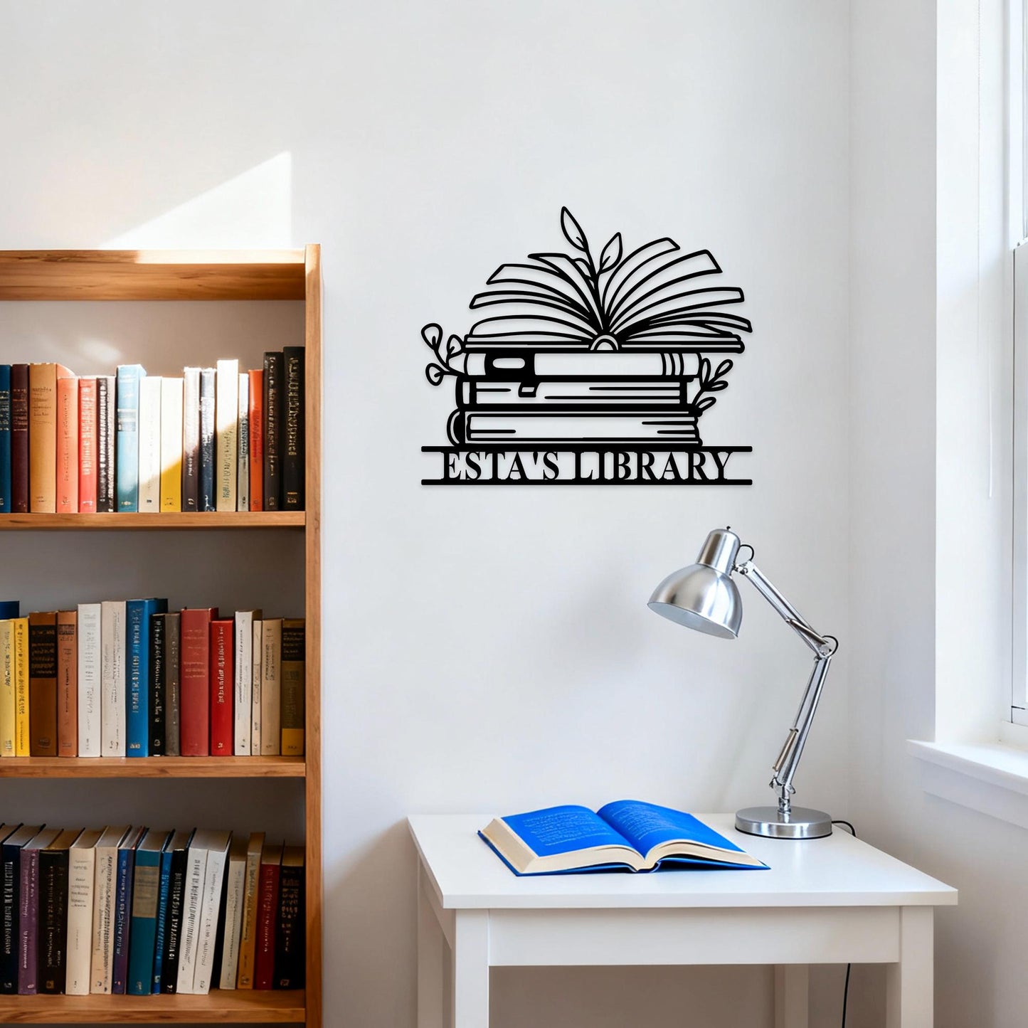 Custom Books Metal Sign,Personalized Reading Room Sign,Books Metal Wall Art,Bookshelf Sign,Reading Corner Decor,Library Sign,Book Club Gifts