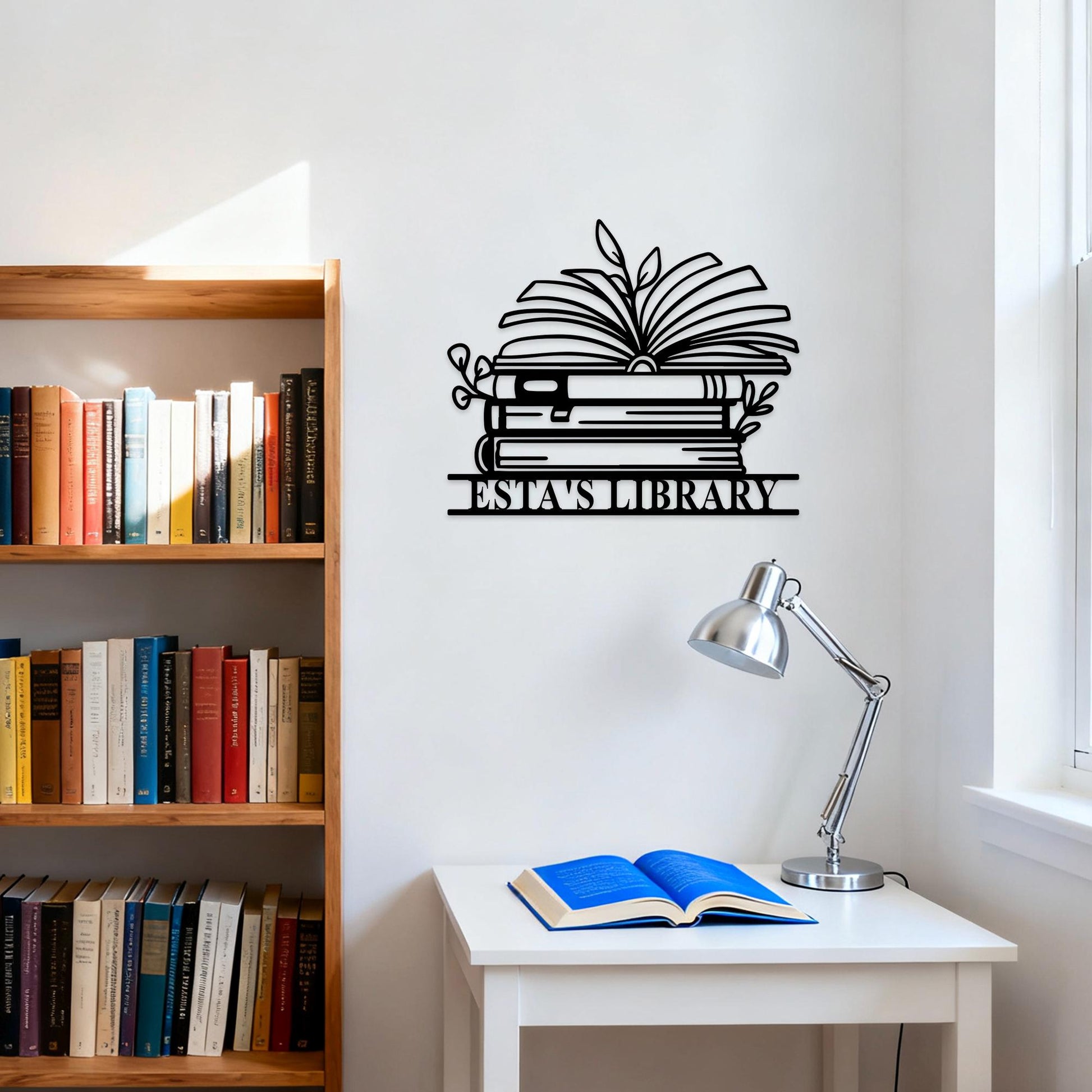 Custom Books Metal Sign,Personalized Reading Room Sign,Books Metal Wall Art,Bookshelf Sign,Reading Corner Decor,Library Sign,Book Club Gifts