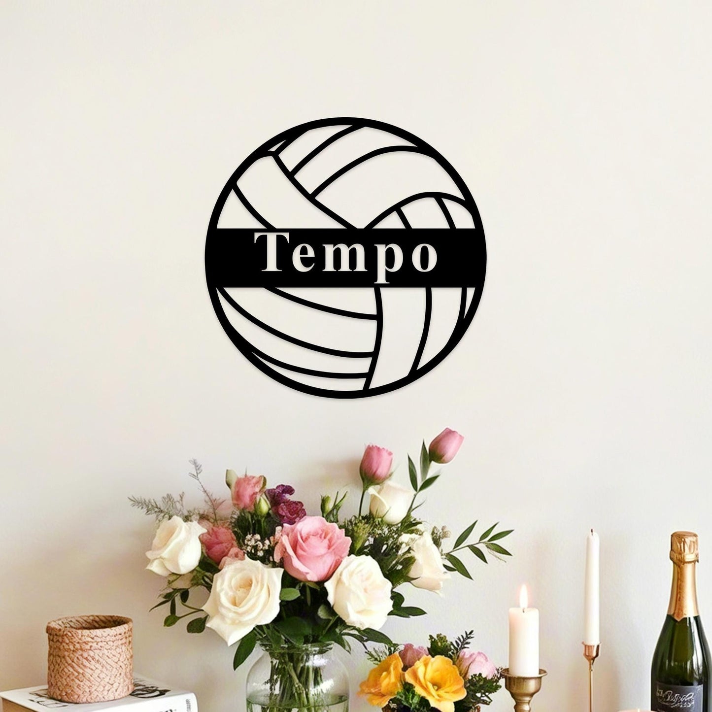 Personalized Volleyball Name Sign, Custom Volleyball Metal Wall Art, Bedroom Volleyball Decor, Volleyball Metal Sign, Volleyball Player Gift