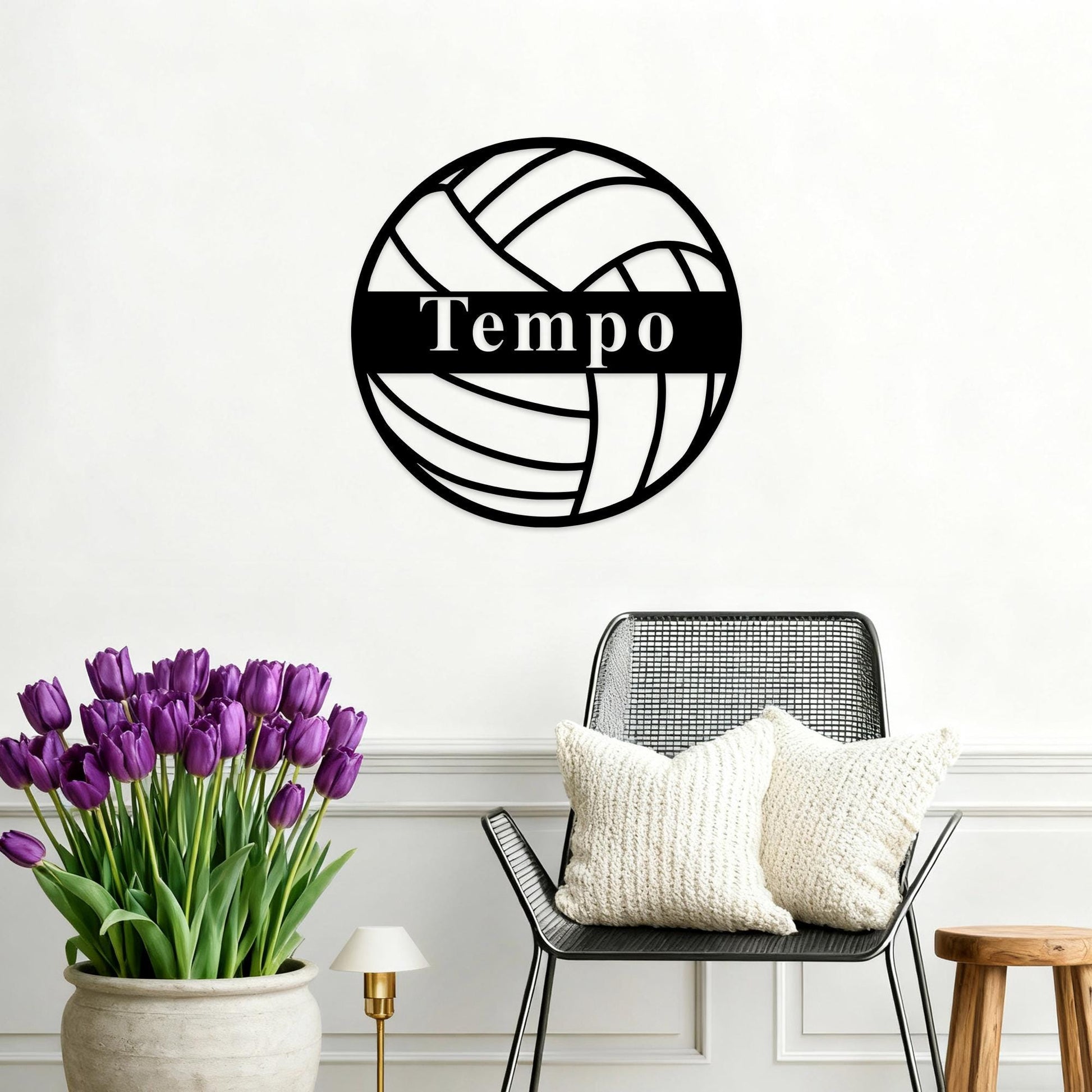 Personalized Volleyball Name Sign, Custom Volleyball Metal Wall Art, Bedroom Volleyball Decor, Volleyball Metal Sign, Volleyball Player Gift