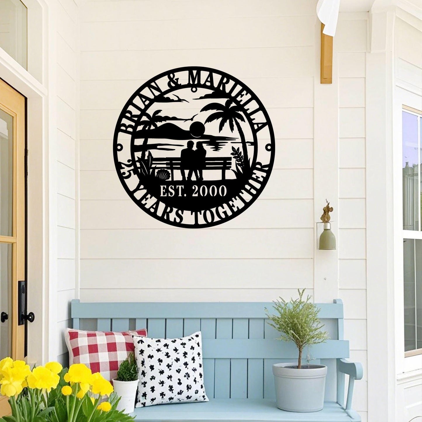 Custom 25th Anniversary Gift for Parents, 25 Years/ Any Year Anniversary Sign, Ruby Anniversary Gift Wedding Anniversary Metal Wall Art