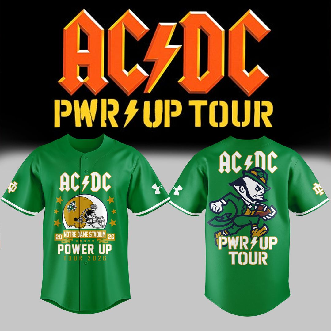 Exclusive Power Up Tour 2026 - AC/DC x Notre Dame Football Jersey