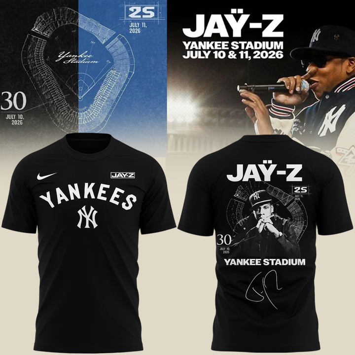 Special New JAŸ-Z Yankee Stadium Shows Black Tshirt 2026